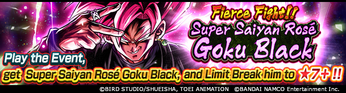 ¡Nuevo evento ahora en Dragon Ball Legends! ¡Obtén SP Super Saiyan Rosé Goku Black de First-Time Clear Rewards!